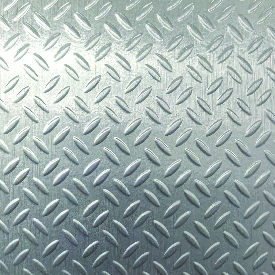 NuMetal High Pressure Laminate Sheet Brushed Aluminum Diamond Plate