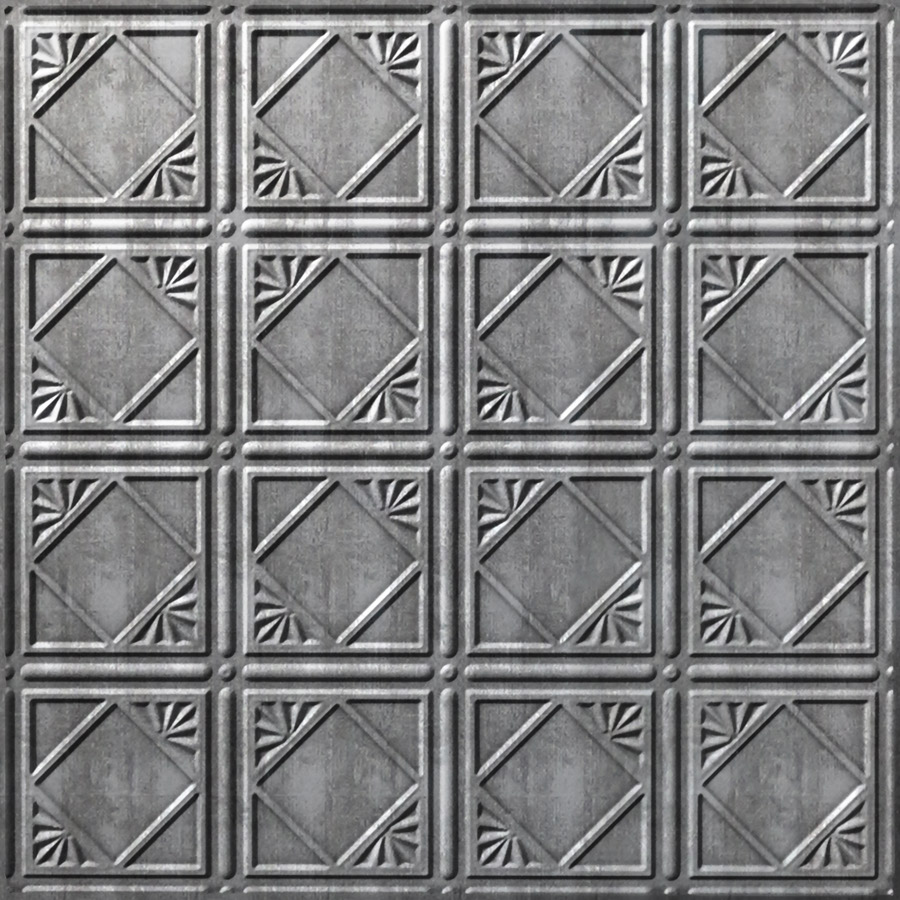 MirroFlex Ceiling Tiles Charleston Crosshatch Silver