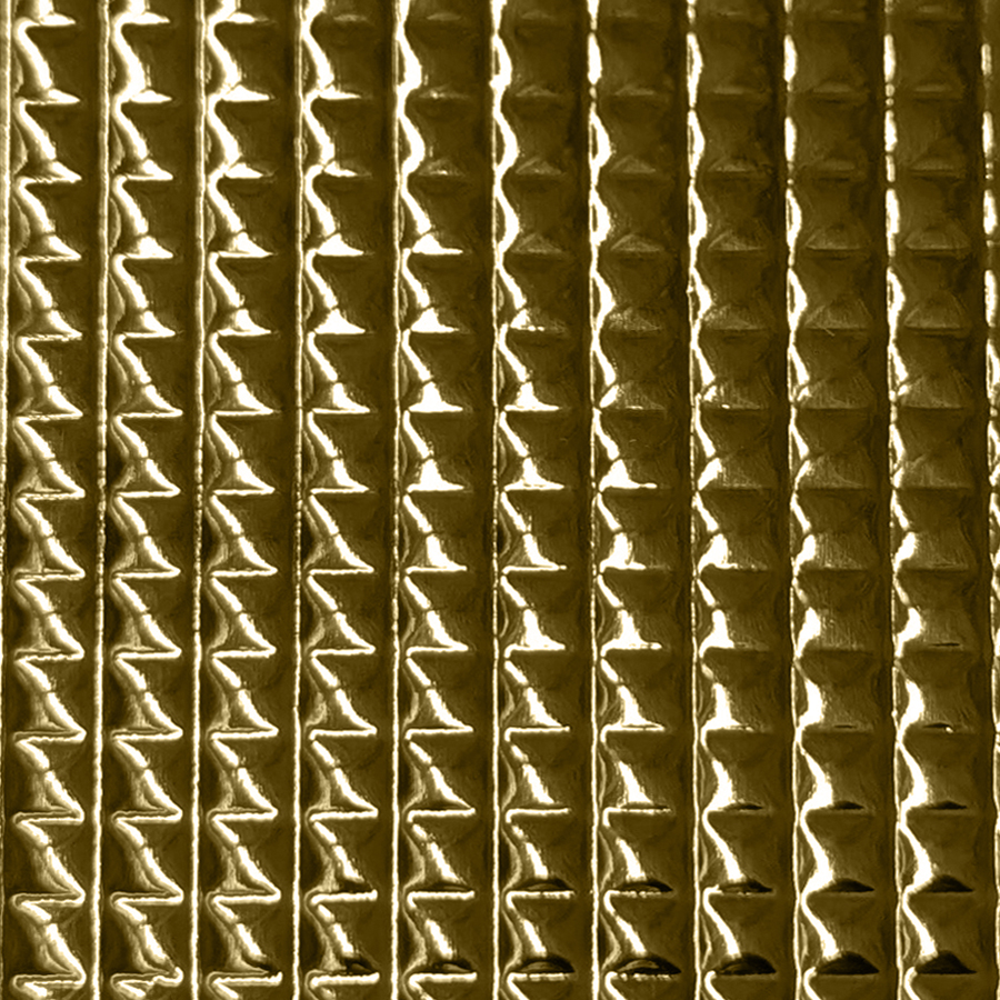 NuMetal High Pressure Laminate Sheet Polished Brass Square