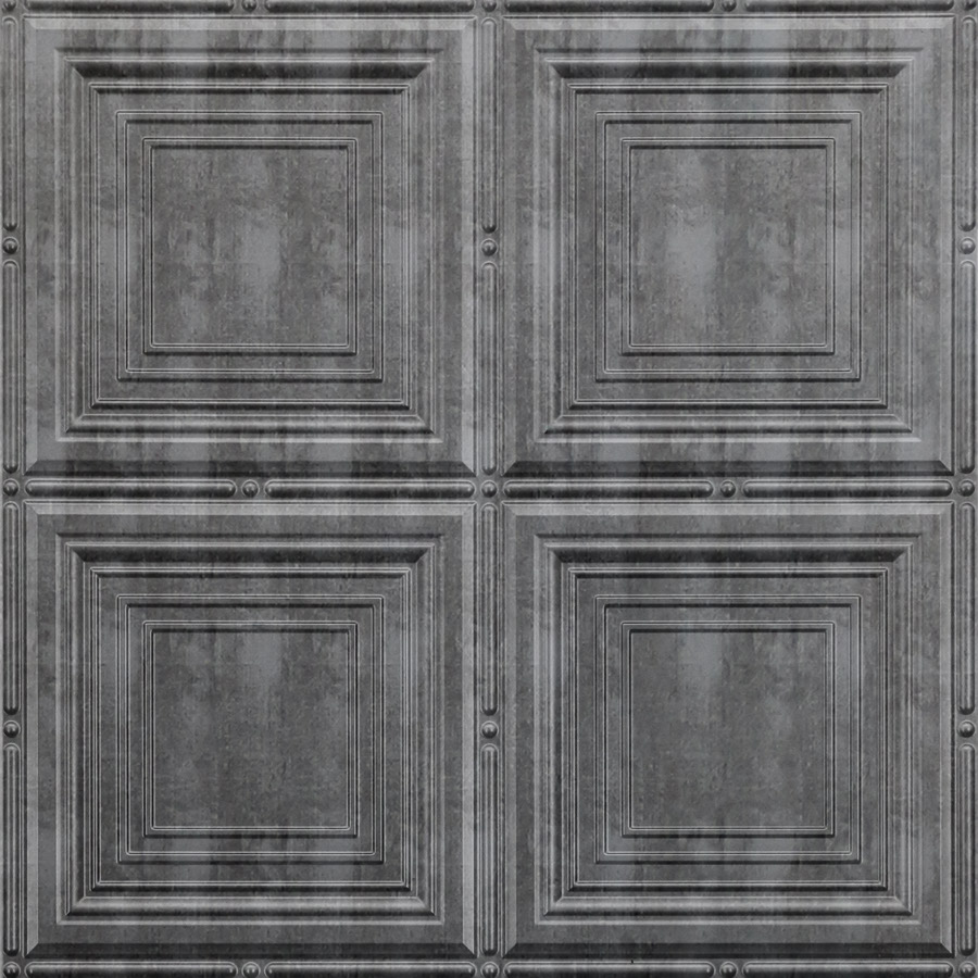 MirroFlex Ceiling Tiles Portrait Crosshatch Silver