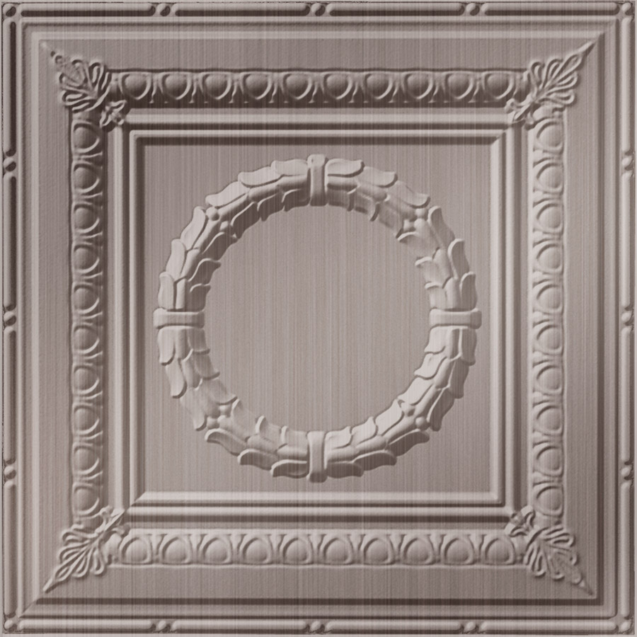 MirroFlex Ceiling Tiles Rosette Brushed Nickel