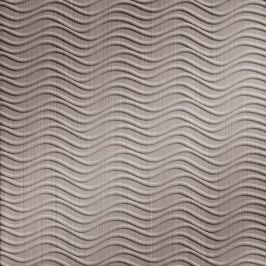 MirroFlex Ceiling Tiles Wavation Brushed Nickel