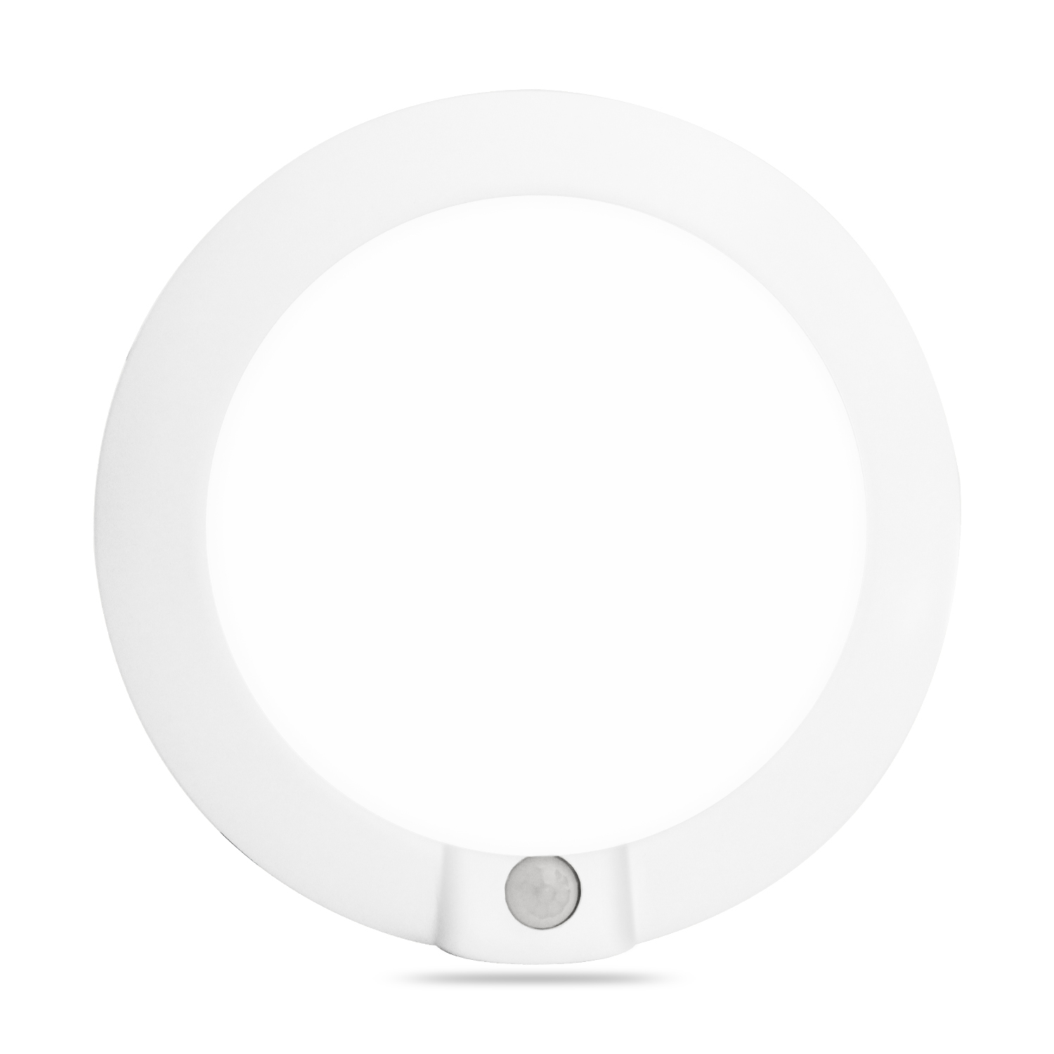 Ceiling Light 1 -Light 5.8-in White Integrated LED Flush Mount Light with Motion Sensor