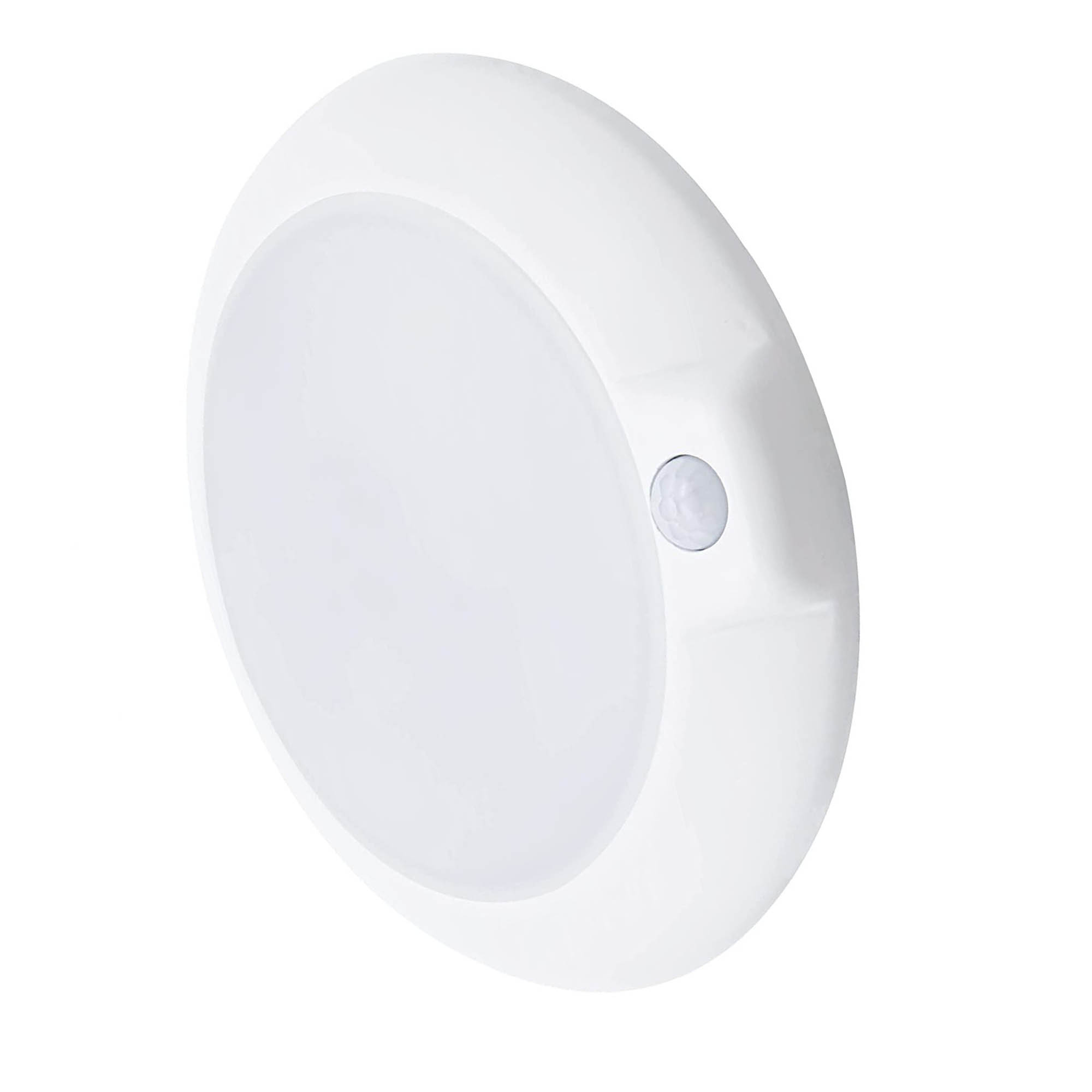 Ceiling Light 1 -Light 5.8-in White Integrated LED Flush Mount Light with Motion Sensor