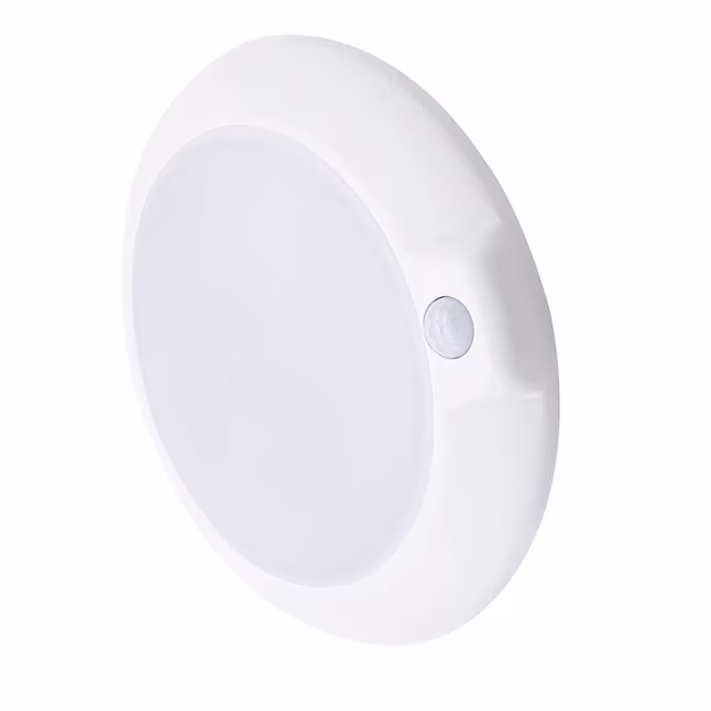Ceiling Light 1 -Light 5.8-in White Integrated LED Flush Mount Light with Motion Sensor