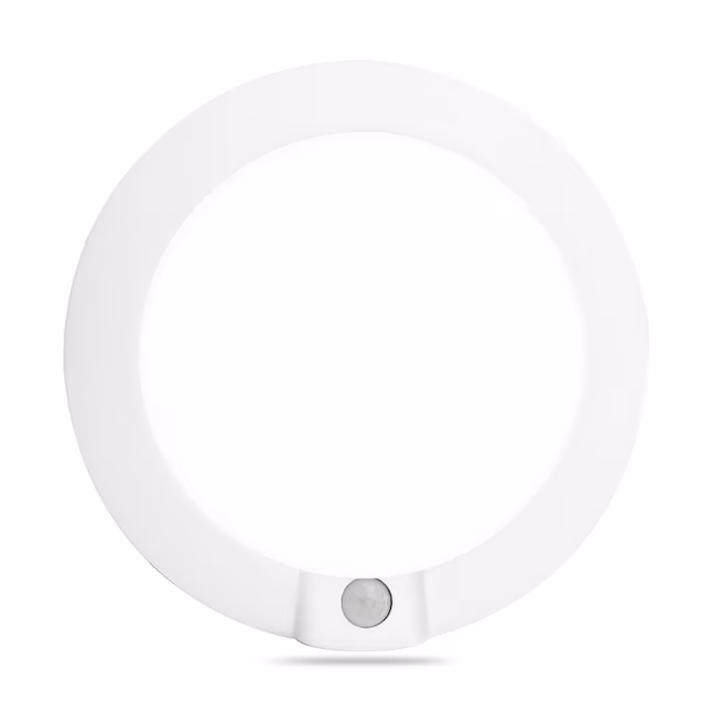 Ceiling Light 1 -Light 5.8-in White Integrated LED Flush Mount Light with Motion Sensor