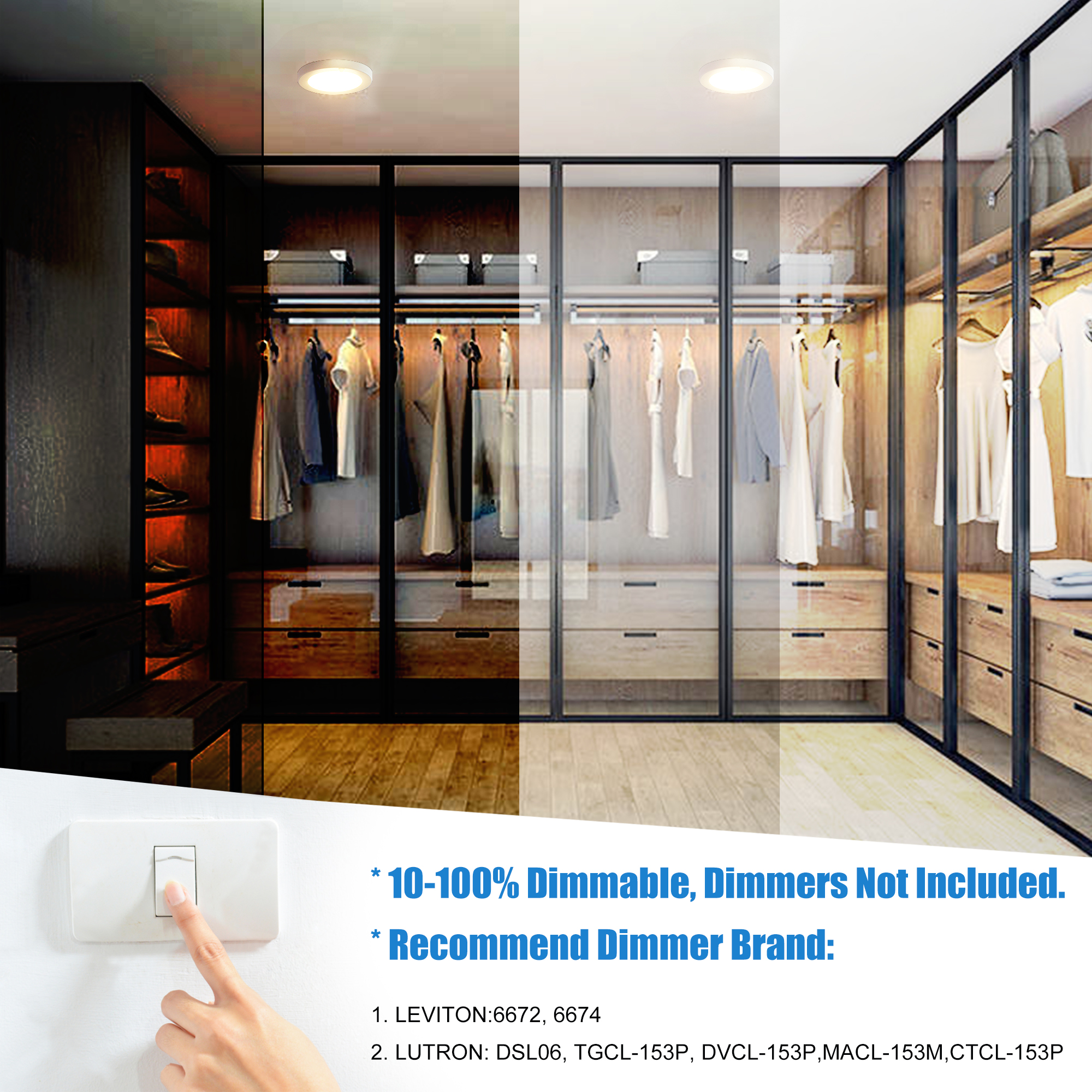 Ceiling Light 1 -Light 6.18-in White Integrated LED Flush Mount Light with Motion Sensor