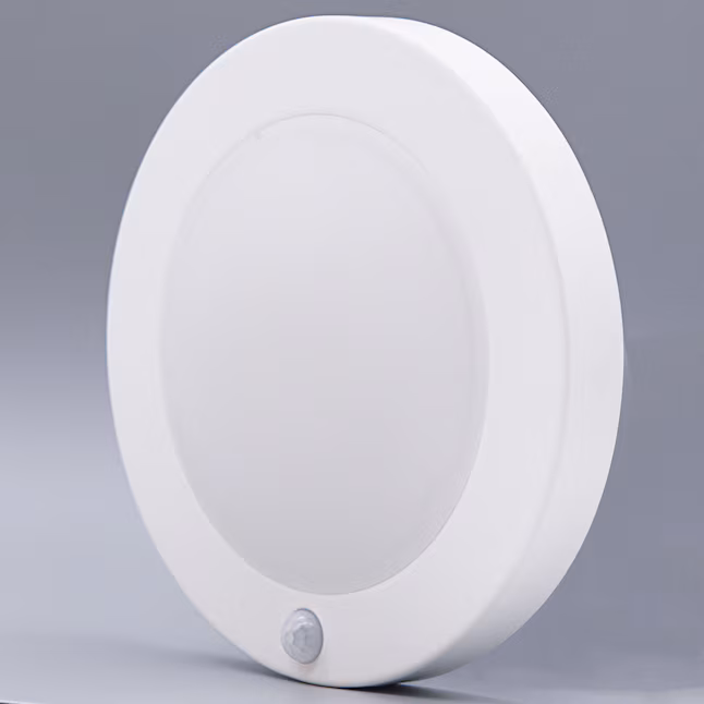 Ceiling Light 1 -Light 6.18-in White Integrated LED Flush Mount Light with Motion Sensor