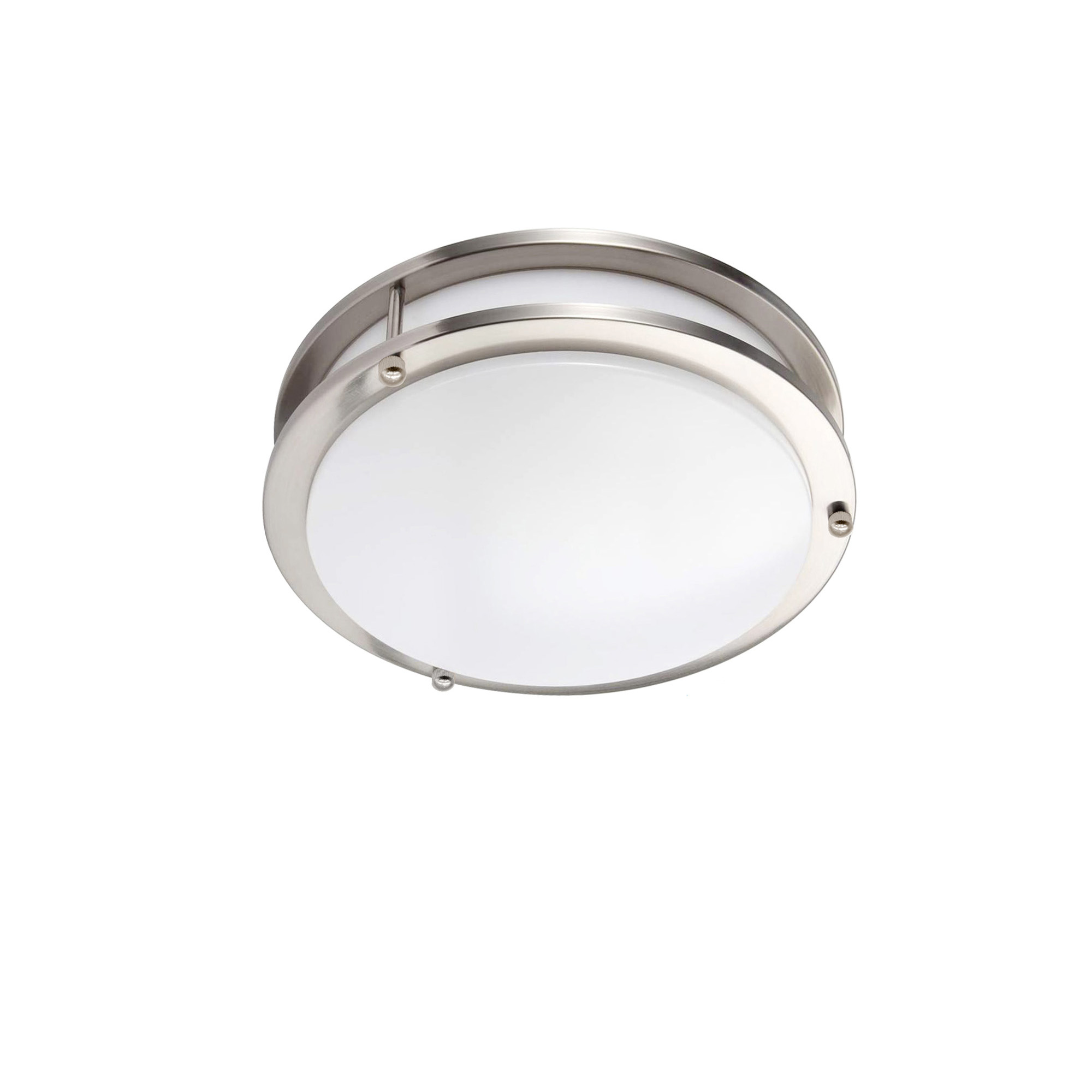 Flush Mount Light 1 -Light 10-in Brushed Nickel Integrated LED Flush Mount Light