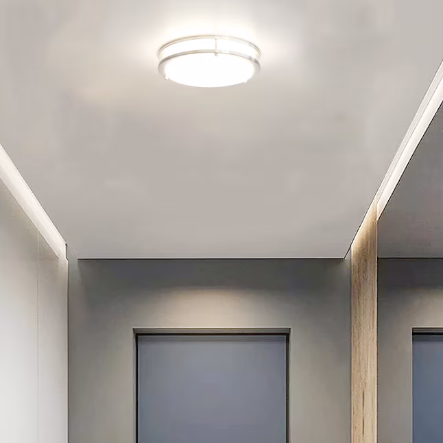 Ceiling Lights 1 -Light 10-in Brushed Nickel Integrated LED Flush Mount Light