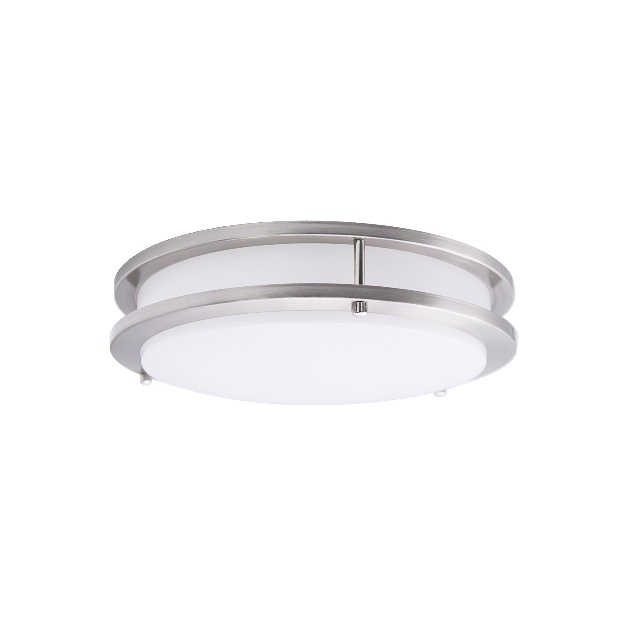 Ceiling Mount 1 -Light 12-in Brushed Nickel Integrated LED Flush Mount Light