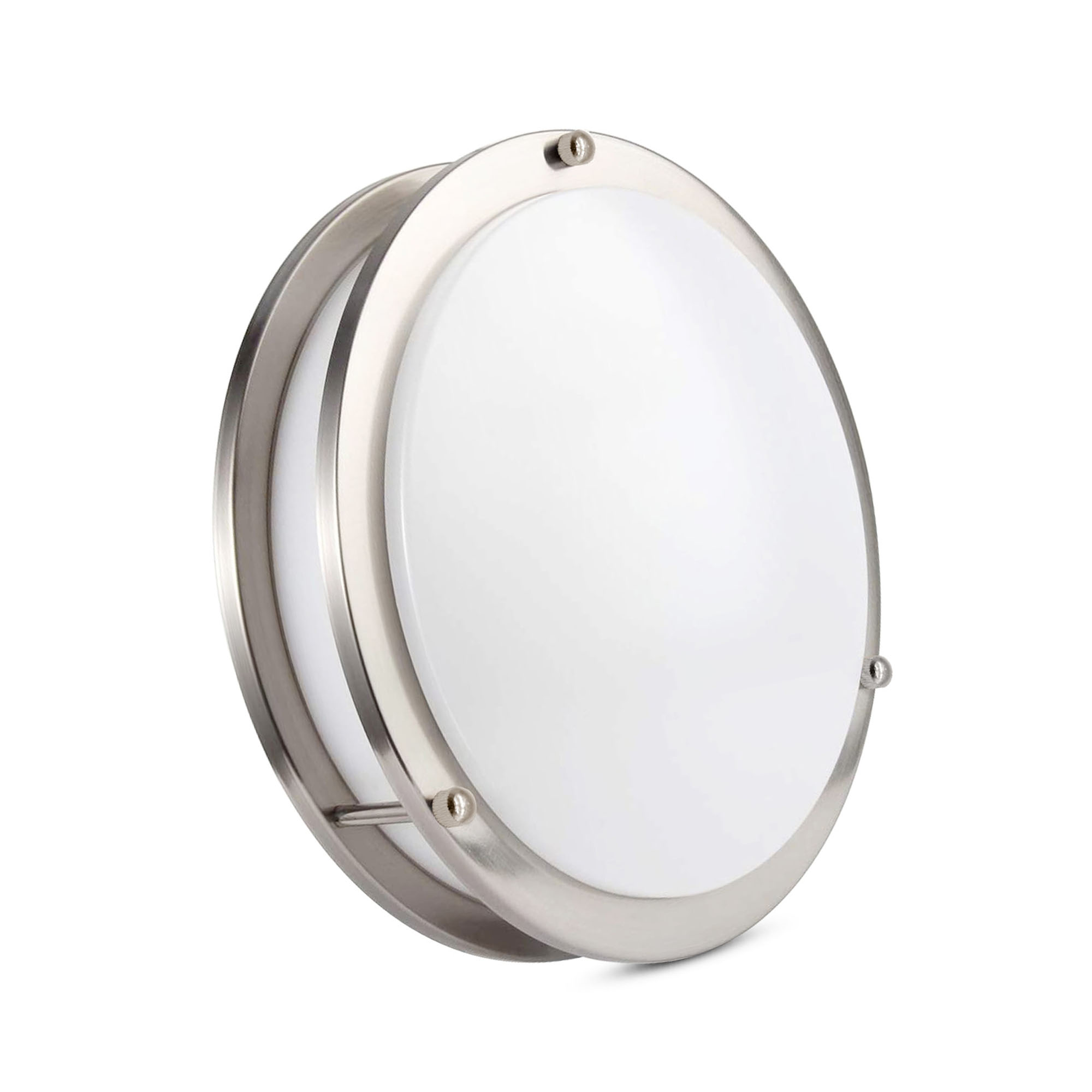 Ceiling Lamps 1 -Light 14-in Brushed Nickel Integrated LED Flush Mount Light