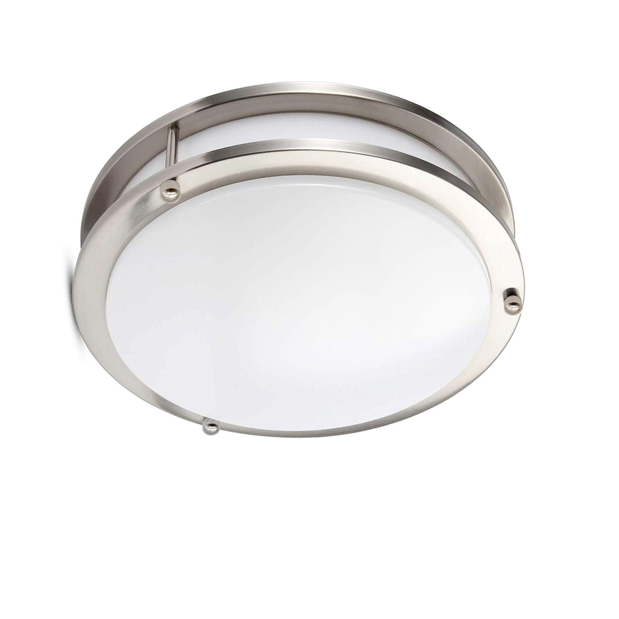 Ceiling Lamps 1 -Light 14-in Brushed Nickel Integrated LED Flush Mount Light