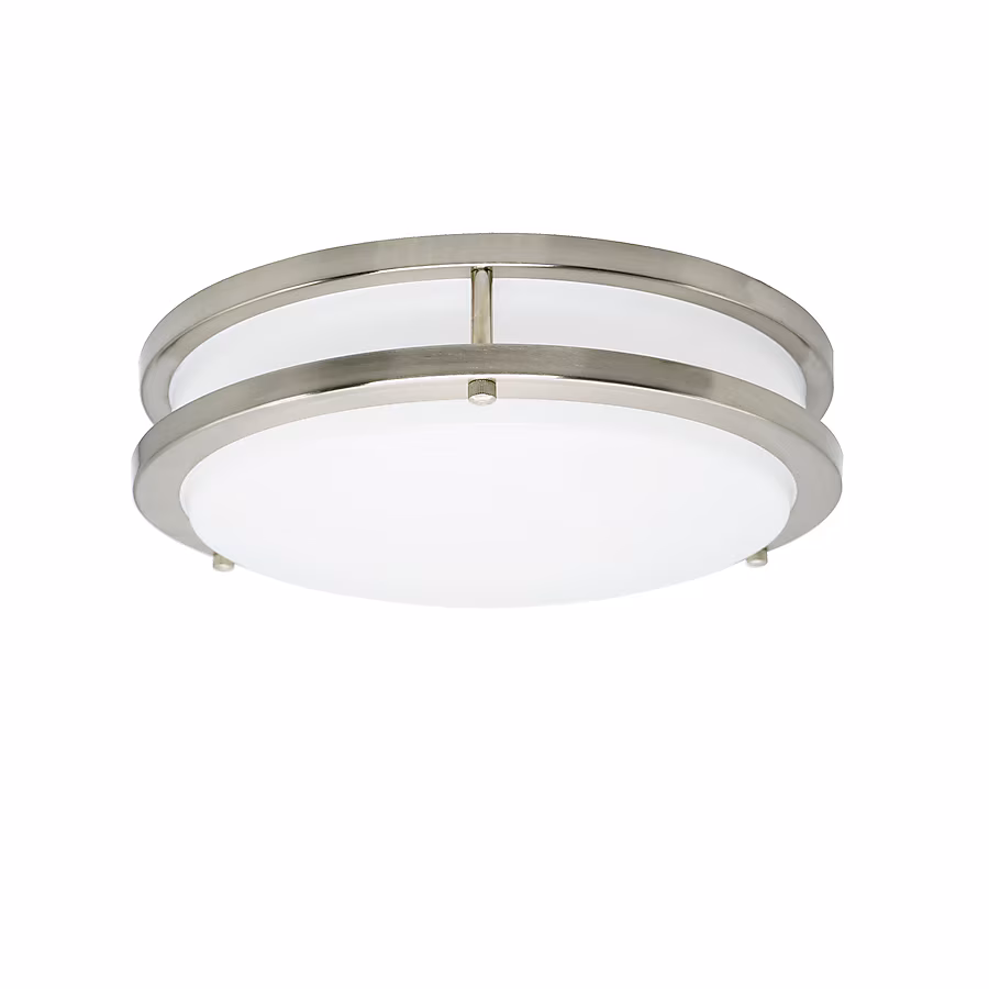 Ceiling Lamps 1 -Light 14-in Brushed Nickel Integrated LED Flush Mount Light