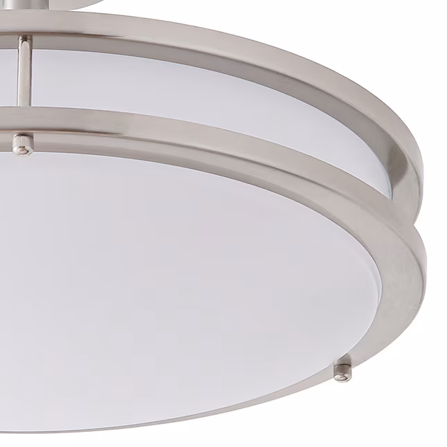 Flush Mount Ceiling Light 1 -Light 14-in Brushed Nickel Integrated LED Semi Flush Mount Light