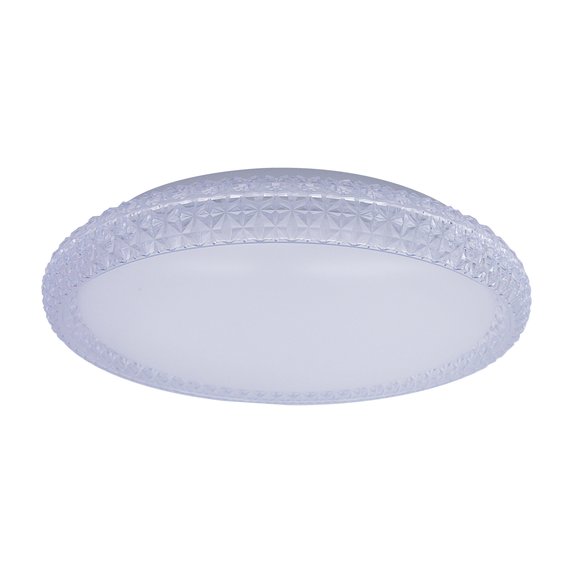 LED Flush Mount 1 -Light 16-in White Integrated LED Flush Mount Light