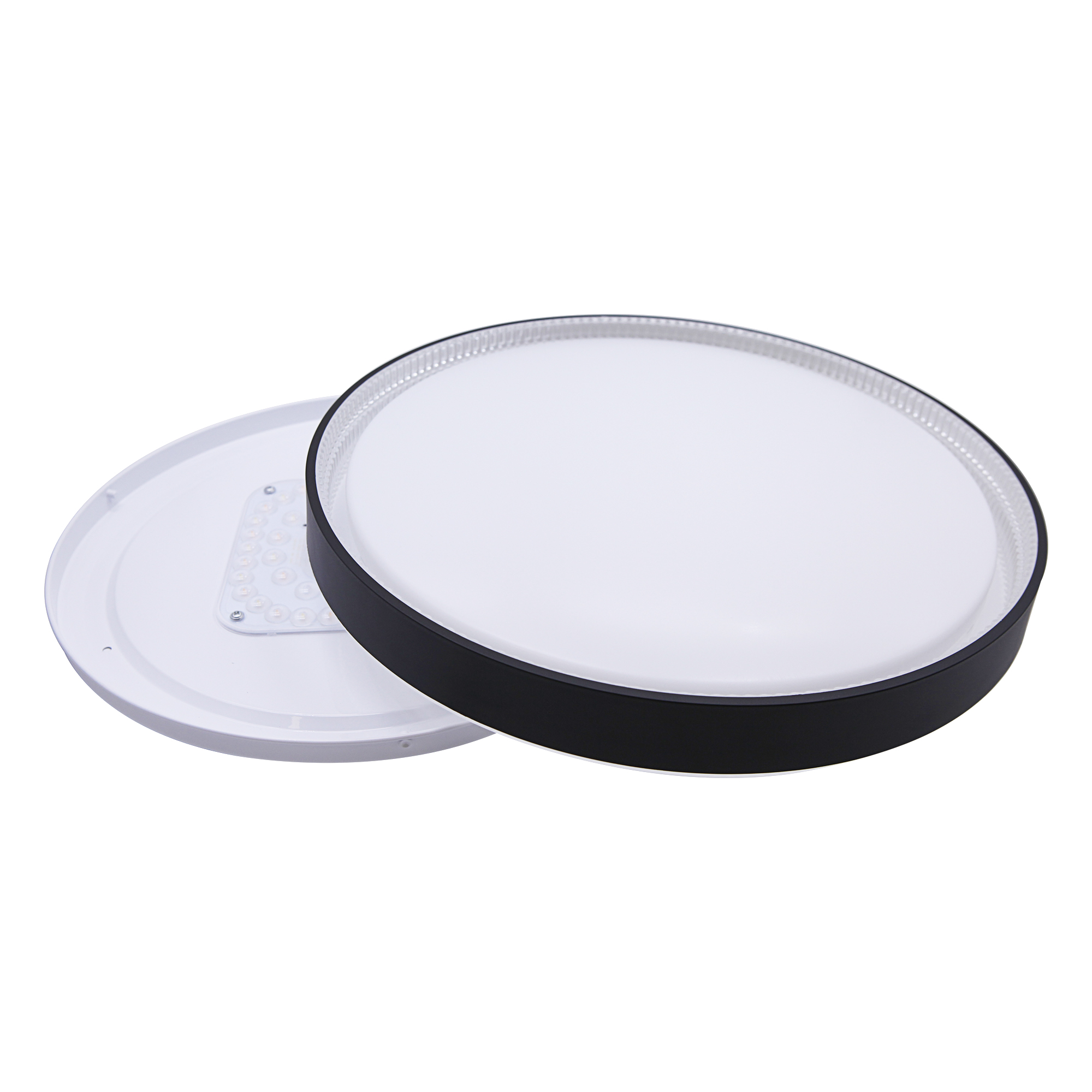 Flush Mount Light 1 -Light 15.6-in Matte Black Integrated LED Flush Mount Light