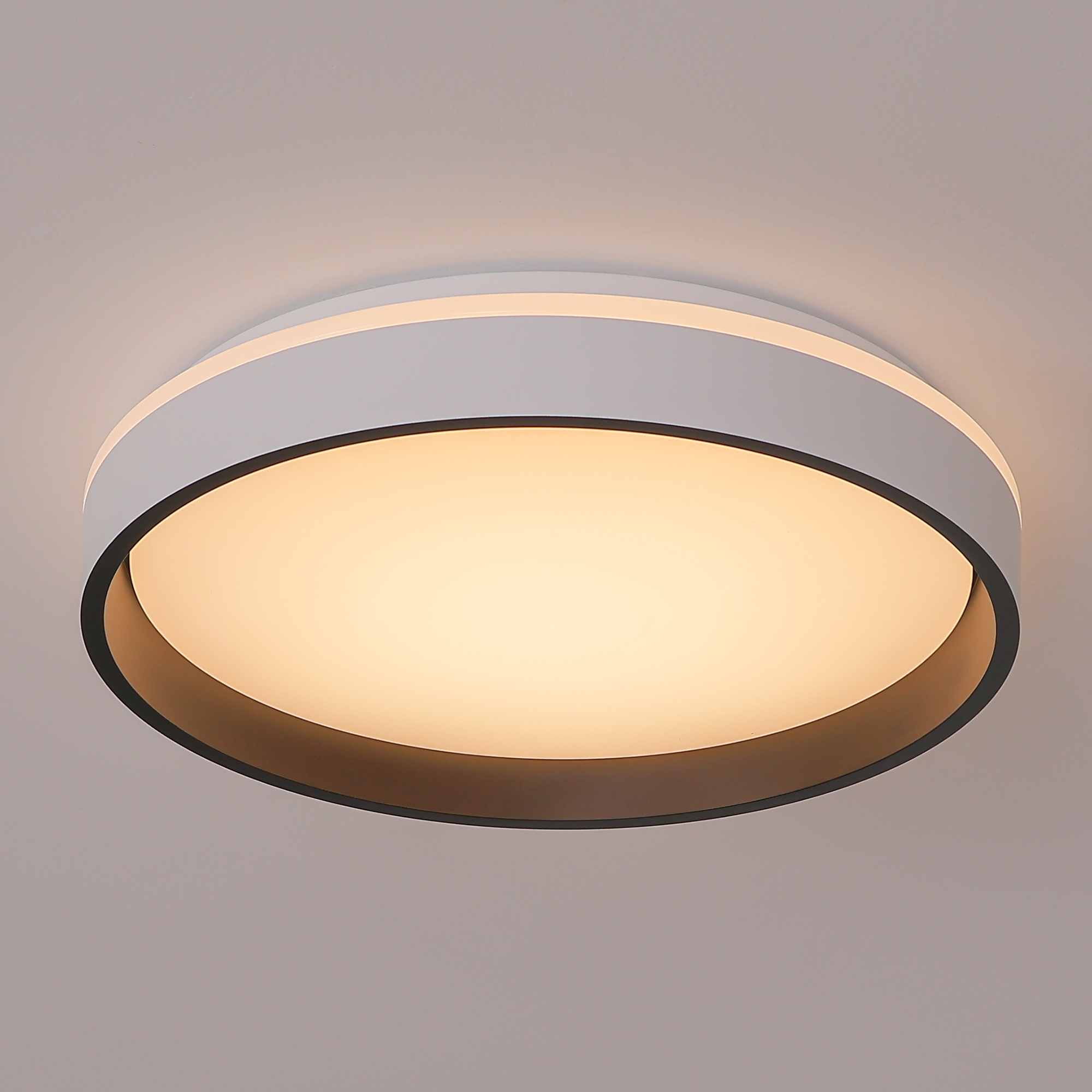 LED Flush Mount 1 -Light 15-in White Integrated LED Flush Mount Light