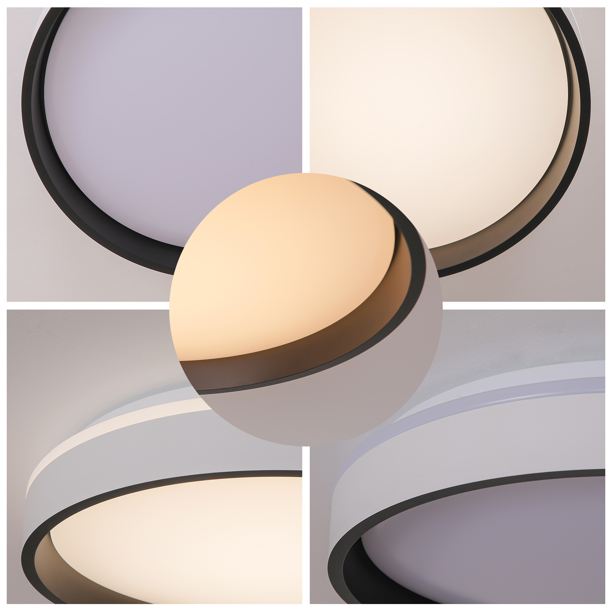 LED Flush Mount 1 -Light 15-in White Integrated LED Flush Mount Light