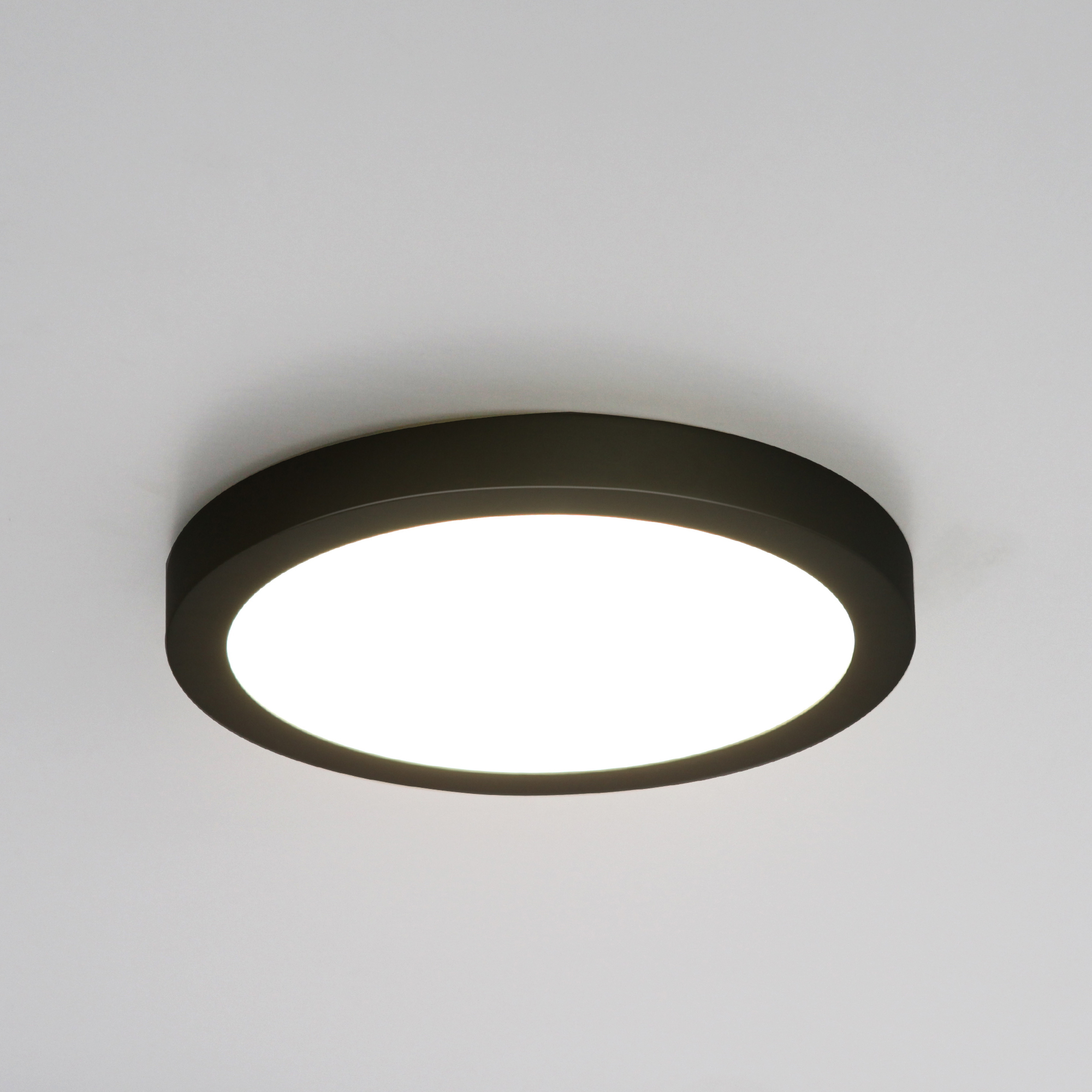 LED Flush Mount 1 -Light 9-in White Integrated LED Flush Mount Light