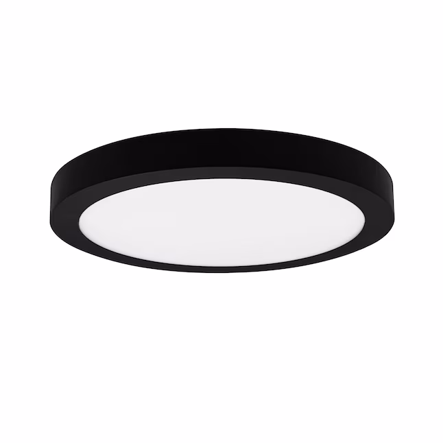 LED Ceiling Light 1 -Light 9.5-in Matte Black Integrated LED Flush Mount Light