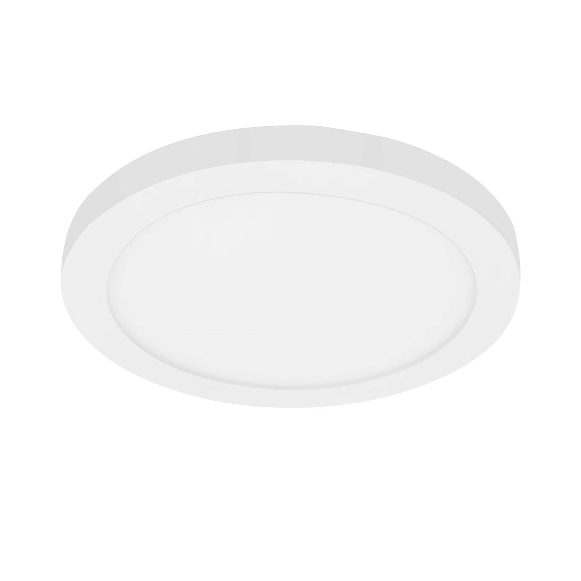 LED Flush Mount 1 -Light 9-in White Integrated LED Flush Mount Light