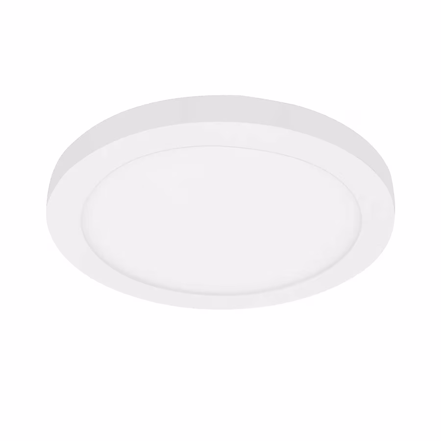 LED Flush Mount 1 -Light 9-in White Integrated LED Flush Mount Light