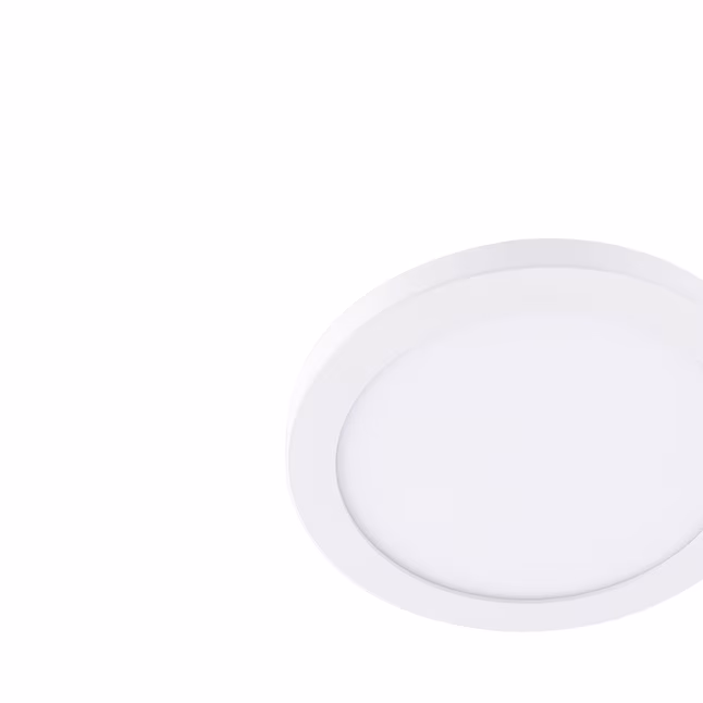 LED Flush Mount 1 -Light 9-in White Integrated LED Flush Mount Light