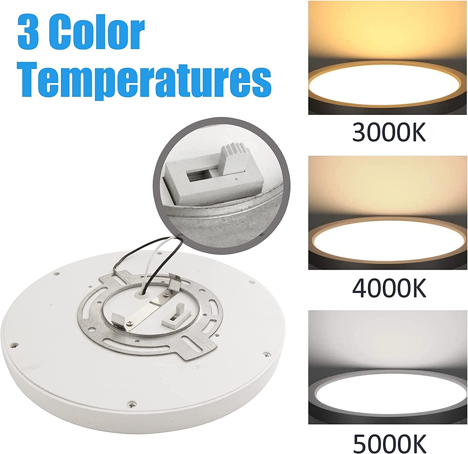 Flush Mount Light 1 -Light 5.25-in White Integrated LED Flush Mount Light