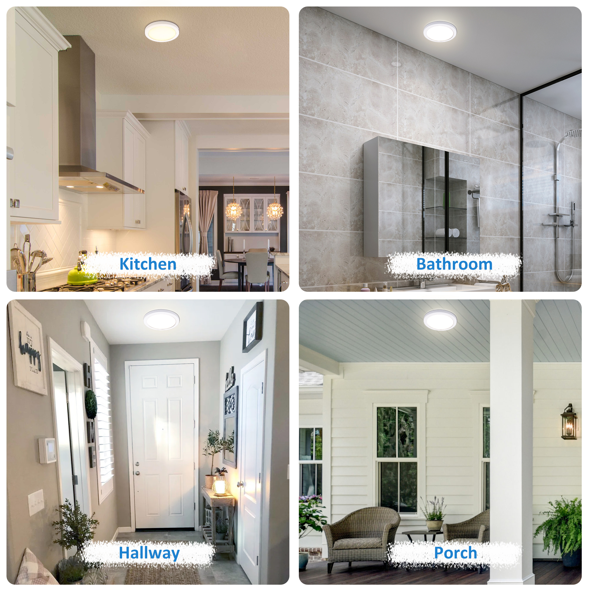 Flush Mount Light 1 -Light 5.25-in White Integrated LED Flush Mount Light