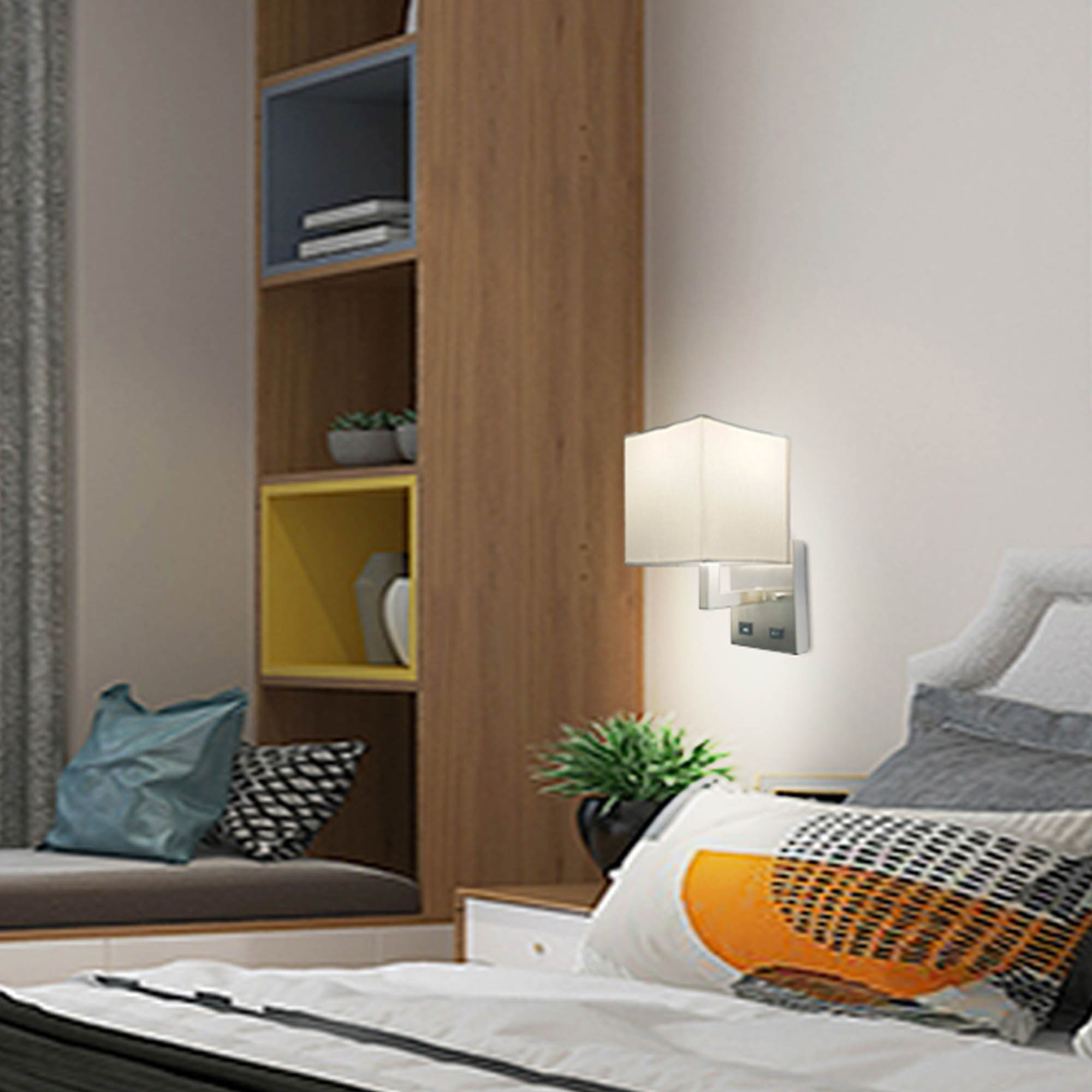 Wall Sconces 5.9-in W 1 -Light Brushed Nickel Wall Sconce