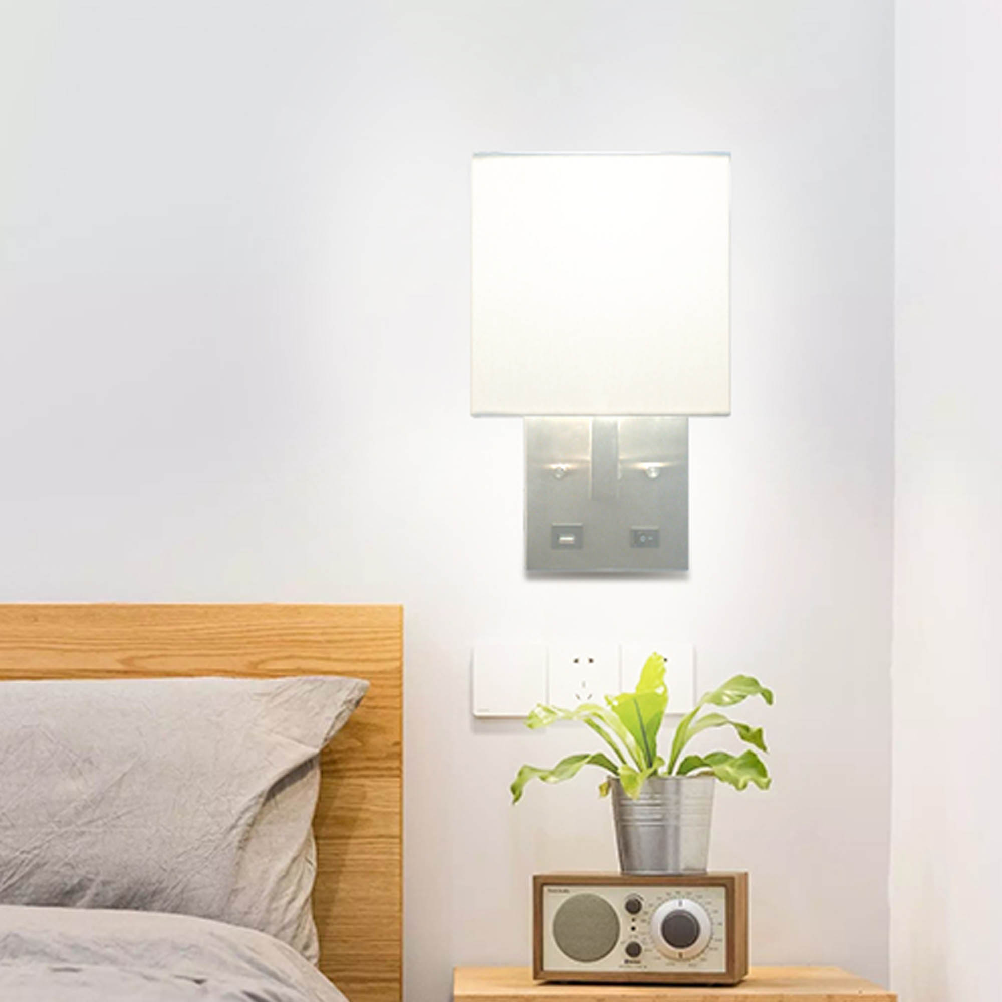 Wall Sconces 5.9-in W 1 -Light Brushed Nickel Wall Sconce