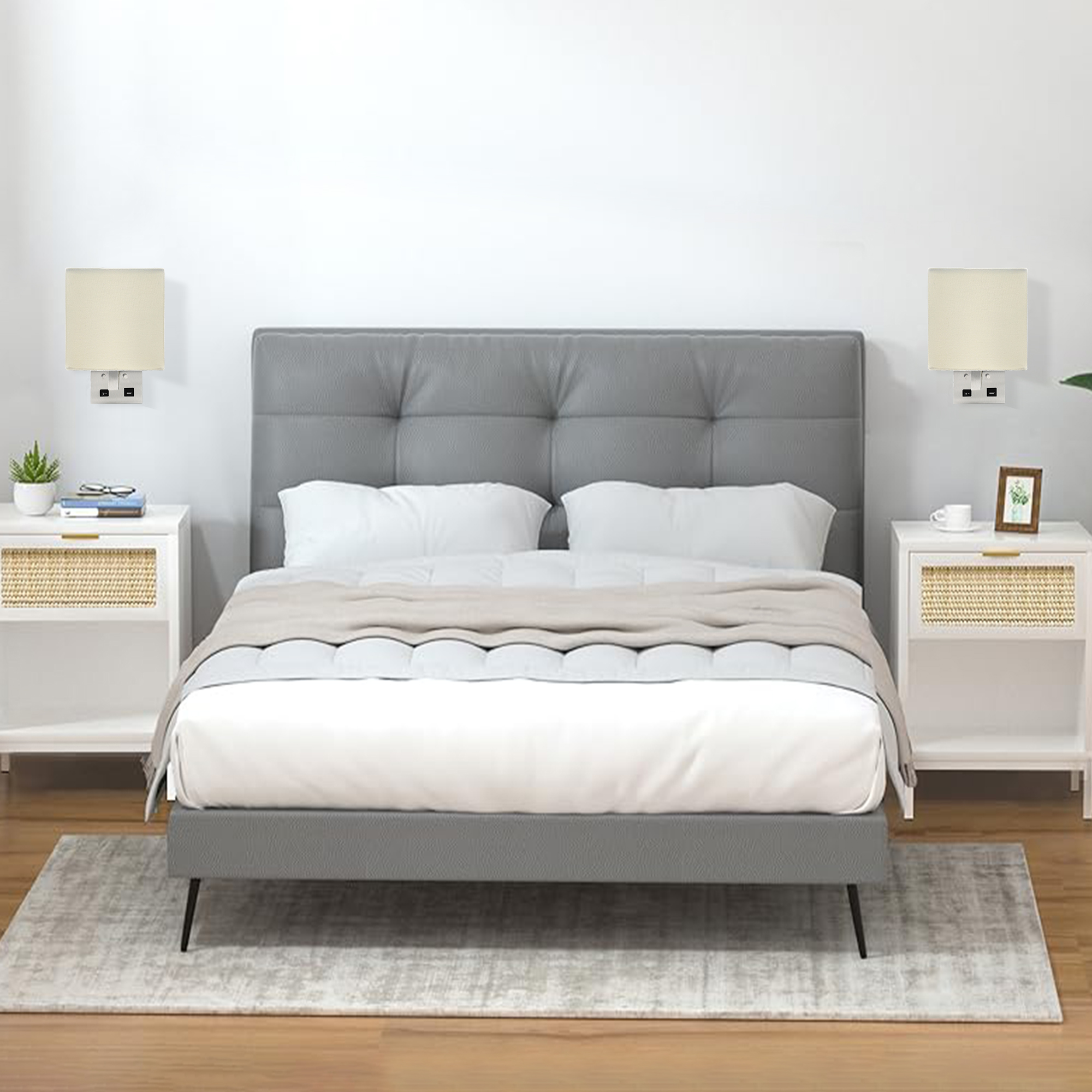 Wall Sconces 5.9-in W 1 -Light Brushed Nickel Wall Sconce