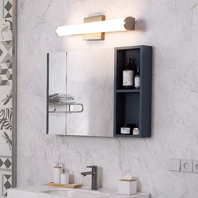 Bathroom Lighting Contractor Select 24-in 1 -Light Brushed Nickel Integrated LED Modern/contemporary Vanity light bar