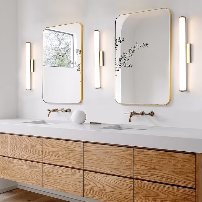 Bathroom Lighting Contractor Select 24-in 1 -Light Brushed Nickel Integrated LED Modern/contemporary Vanity light bar