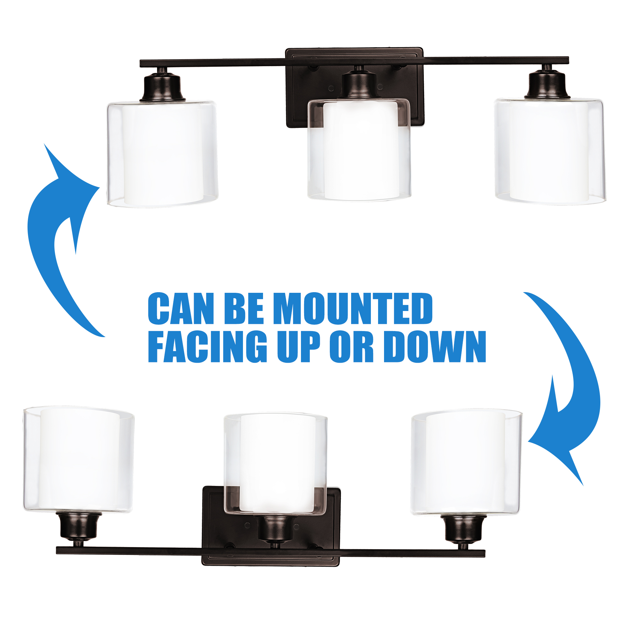 VT352400-ORB - Vanity Light 24.75-in 3 -Light Oil-rubbed Bronze Modern/contemporary Vanity light