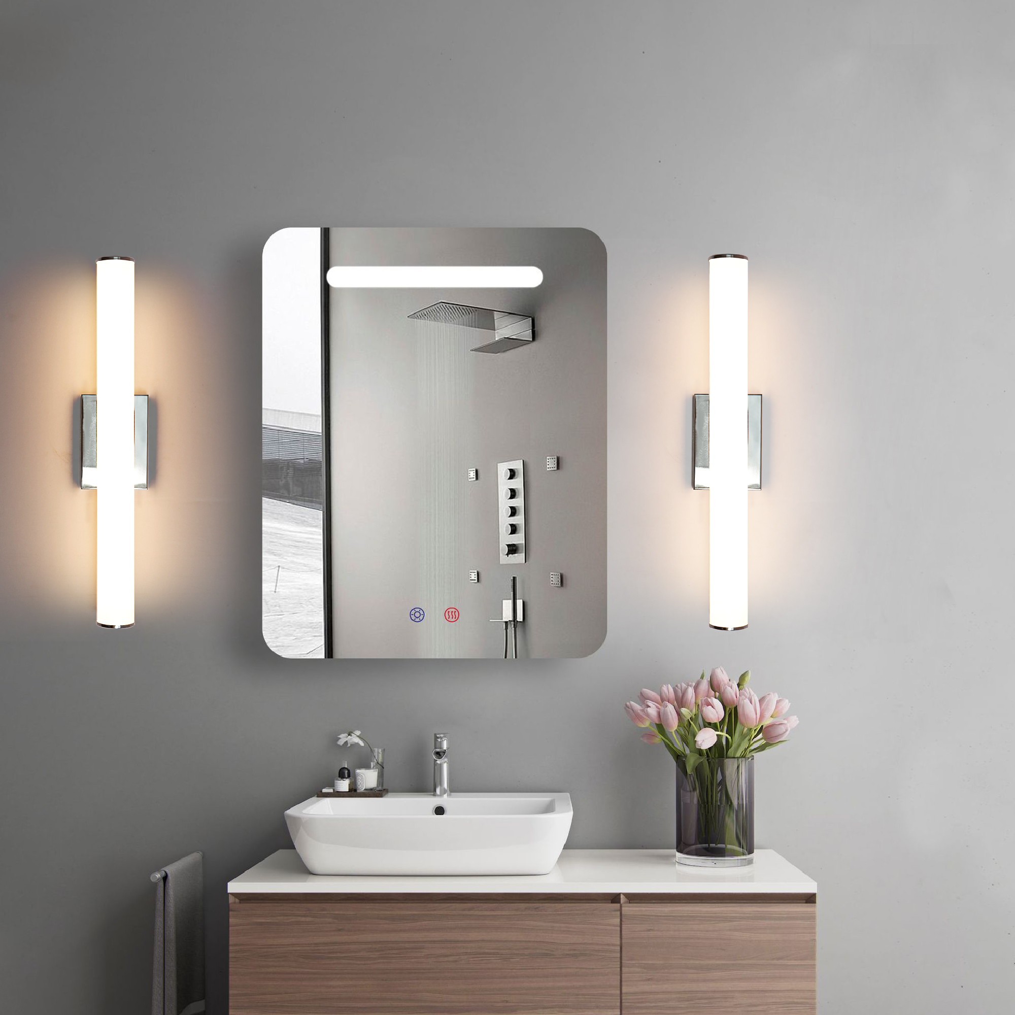 VT442424D-830CH - Vanity Light 25-in 1 -Light Polished Chrome Integrated LED Modern/contemporary Vanity light