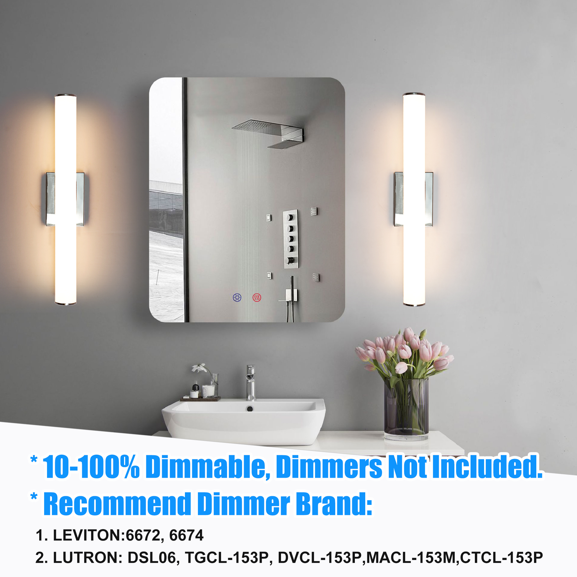 VT442424D-830CH - Vanity Light 25-in 1 -Light Polished Chrome Integrated LED Modern/contemporary Vanity light
