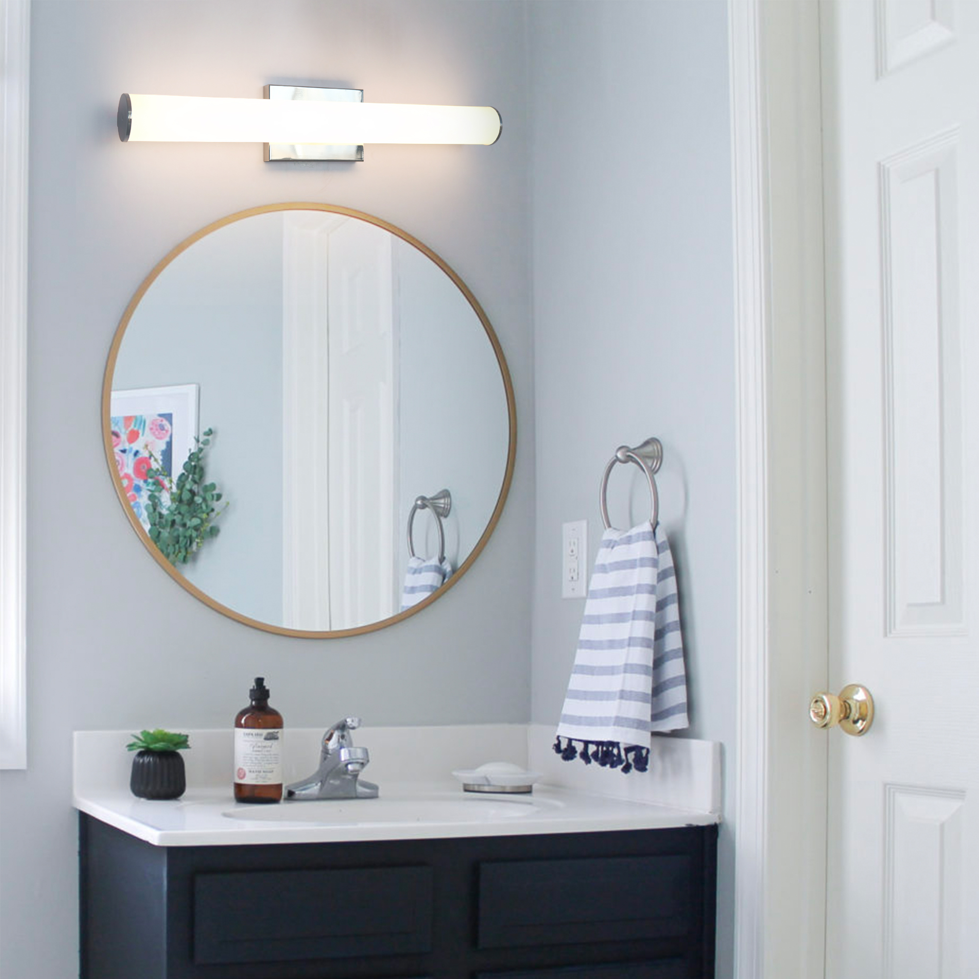 VT442424D-830CH - Vanity Light 25-in 1 -Light Polished Chrome Integrated LED Modern/contemporary Vanity light