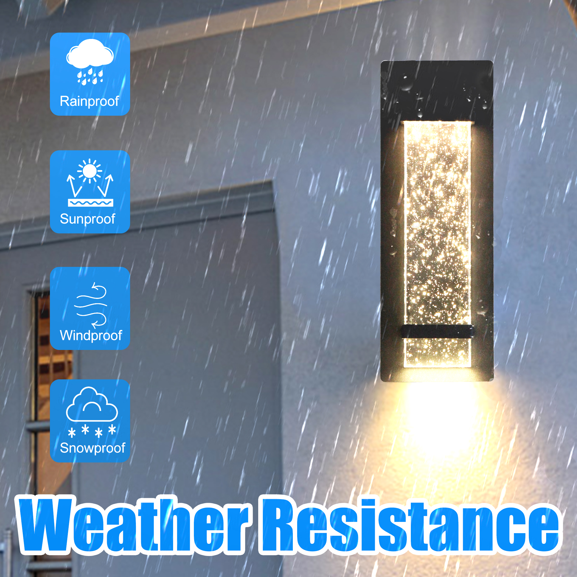 GW340311L-BK - Wall Lantern 4.7-in W 1 -Light Matte Black Integrated LED Wall Sconce