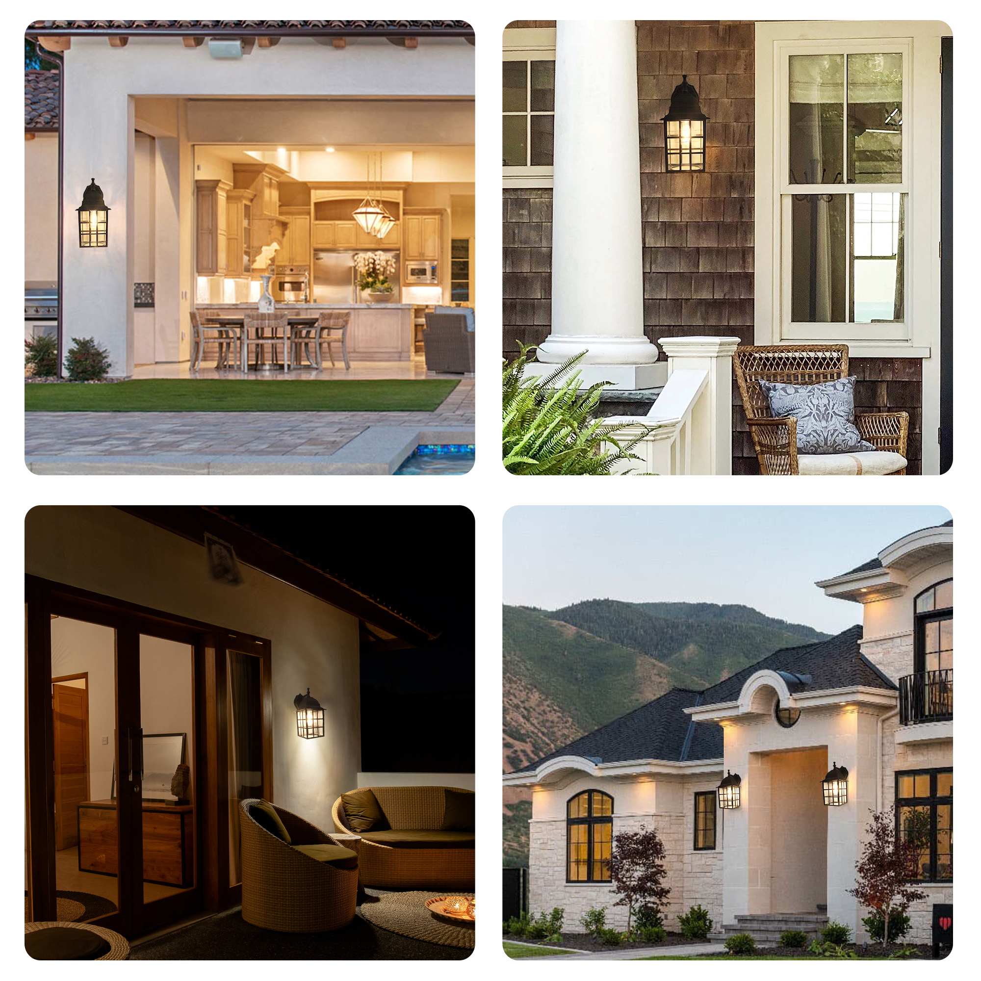 Wall Lantern 1 -Light 12.2-in H Matte Black Hardwired Outdoor Wall Light