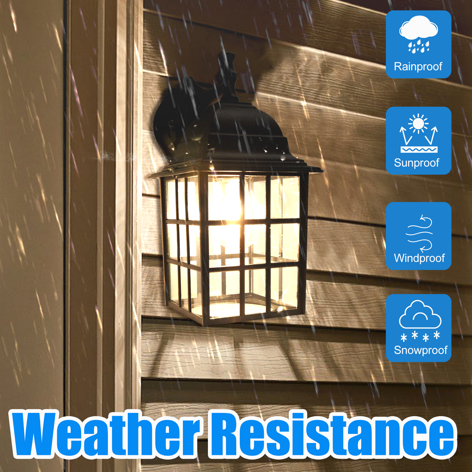 Wall Lantern 1 -Light 12.2-in H Matte Black Hardwired Outdoor Wall Light